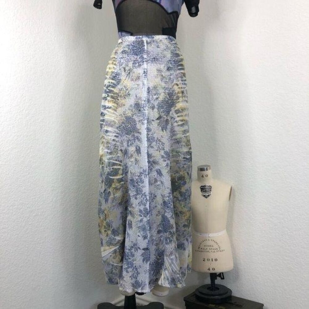 Yoshiki Hishinuma Midi Skirt Pleat Heat Crinkle Shibori